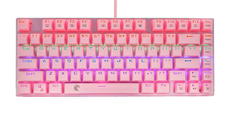 HUO JI Pink Color Keyboard